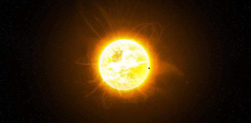 space, 4K, prominences, the sun, planet, stars, crown
