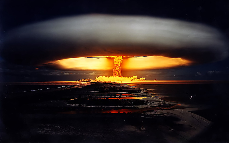 architecture, clouds, dusk, sky, blue, sea, dramatic sky, war, gasoline, dark, mushroom, oil Rig, digital composite, petroleum, landscape, sunrise - Dawn