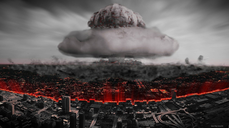 the explosion, sky, environment, pollution, cloud - sky, nature, environmental issues, Apocalypse, cloud, overcast, landscape, day, plant, 1080P, backgrounds