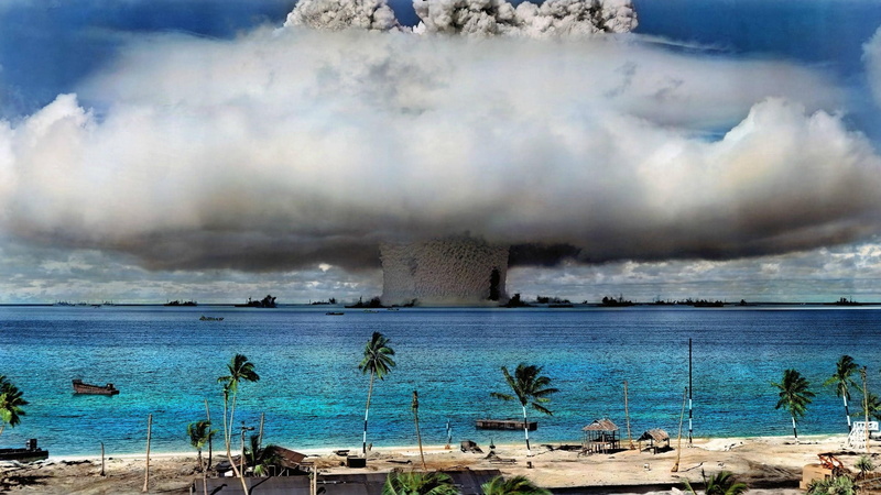 illustration, explosive, exploding, warning sign, cloud - sky, erupting, tree, communication, smoke - physical structure, day, environment, nuclear, heat - temperature