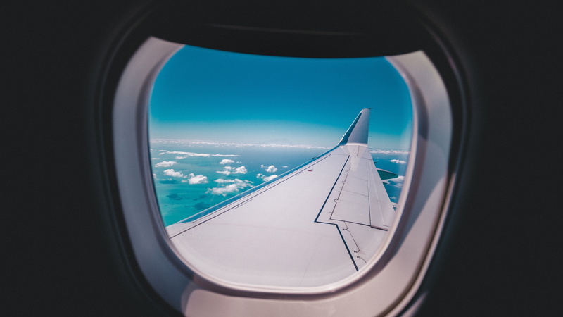gray, vehicle interior, aerospace industry, journey, travel, day, airplane, aerial view, air vehicle, mid-air, aircraft wing, flying, Jakob Owens, commercial airplane