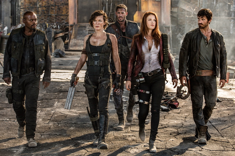 fiction, Ali Larter, weapons, 2K, Owen Makin, horror, Eoin Macken, characters, Resident Evil: The Final Chapter, Milla Jovovich, frame