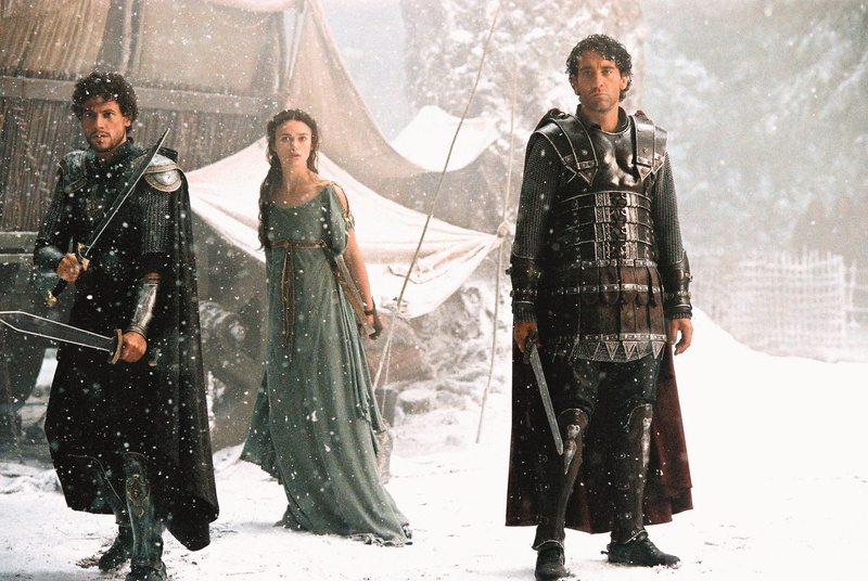 Clive Owen, snowing, togetherness, nature, snow, young men, standing, 1080P, winter, cold temperature, Movie, clothing, adult, males, warm clothing, King Arthur