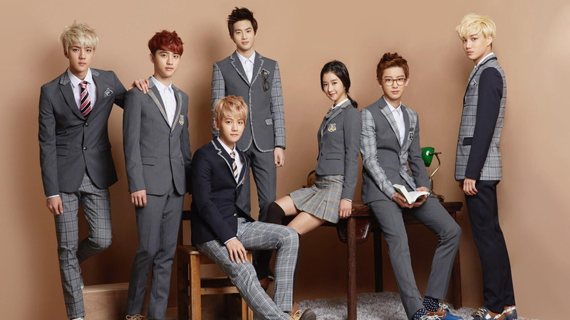 photo, people, m, uniform, admiralty, admiralty big, xing, deer han, kim, group, zhang, huang zitao, min, exo-m, wu, seok, zitao, yi, kim min-seok, huang