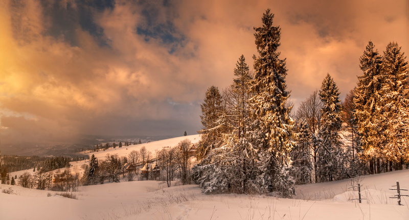 snow, winter, Zakopane, Poland, 1080P