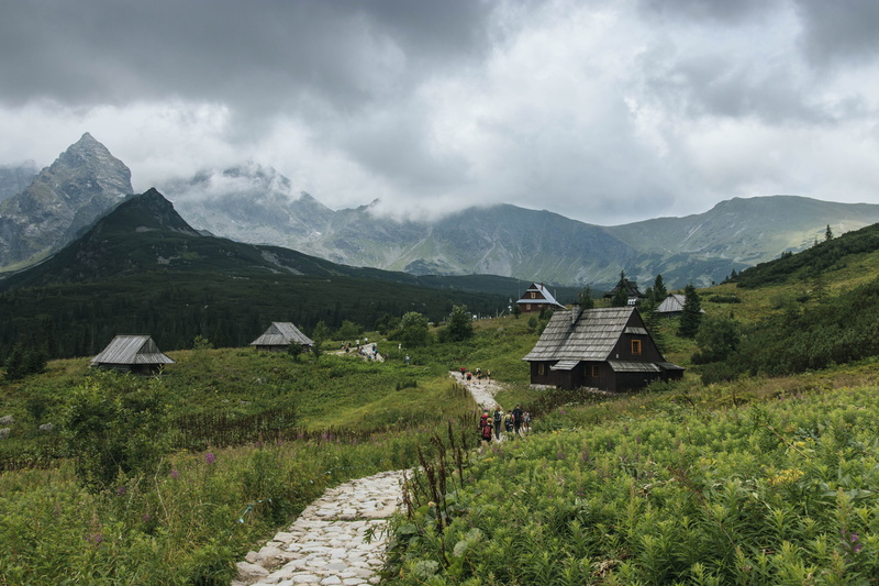 place of worship, zakopane, field, hill, scenic, beauty in nature, grass, scenics - nature, wooden, built structure, no people, day, plant