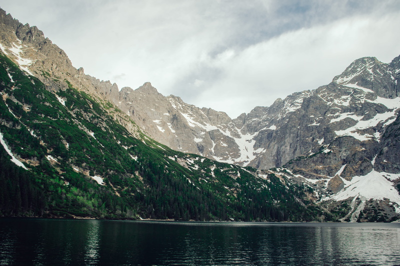 environment, mountain peak, 1400, cloud, outdoors, morskie oko, scenics - nature, green, zakopane, day, 4K, springtime, non-urban scene, waterfront, cloud - sky