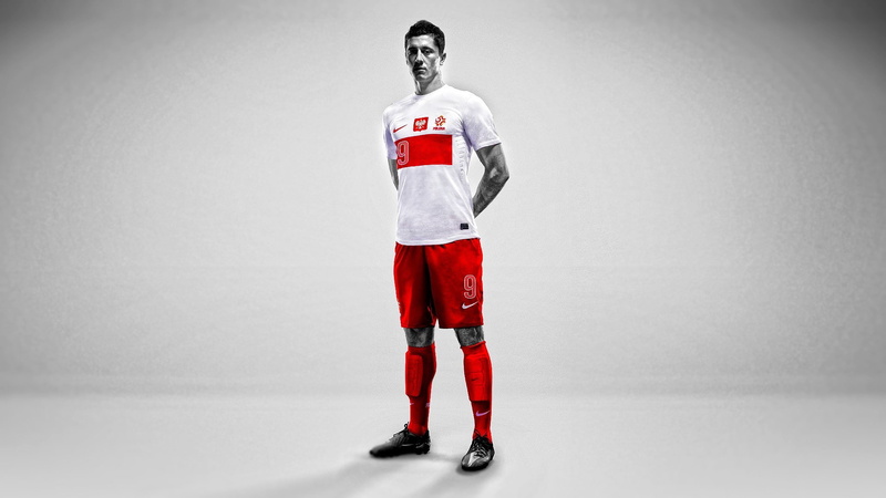 full length, sport, sportsman, red, looking at camera, sports uniform, indoors, studio shot, confidence, Poland, Polish, adult, standing, athlete, one person