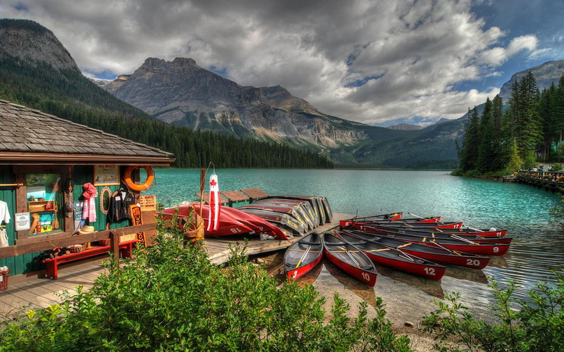 yok, s, emerald, columbia, largest, lake, canada, landscape, 1080P, park, hd, yoho, british, national