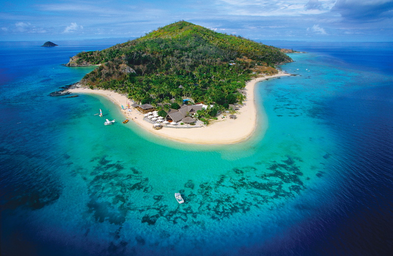 fiji, view, group, island, mamanuca, qalito, castaway, air, 4K