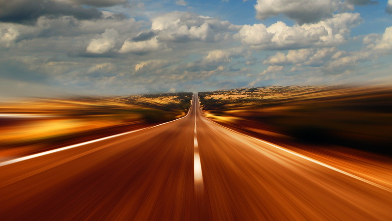 motion, blur, hd, cars, 1080P, road, clouds