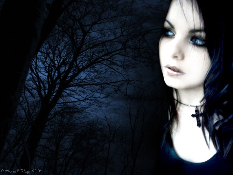 fantasy art, goths, one person, hairstyle, outdoors, portrait, focus on foreground, 720P, looking, young women, Gothic, adult, women, beautiful woman