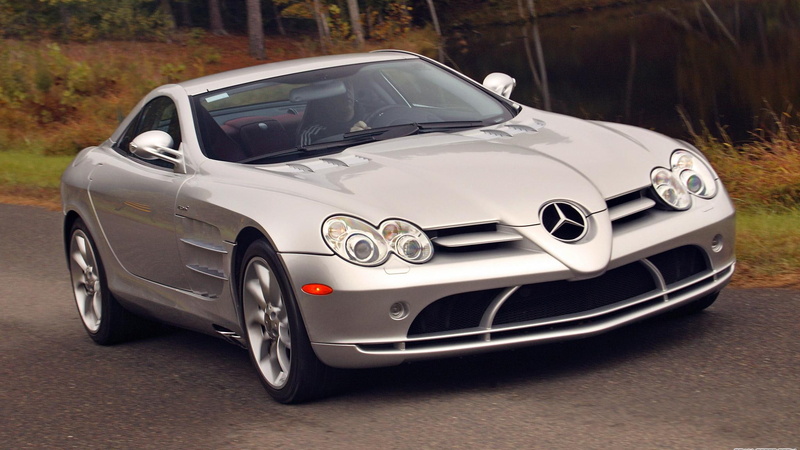 benz, silver, cars, slr, 1080P, mclaren, mercedes, supercar