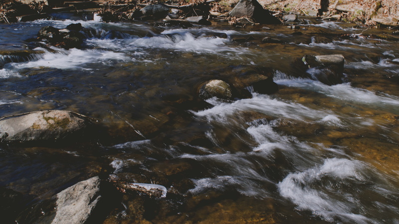 water, 4K, motion blur, river