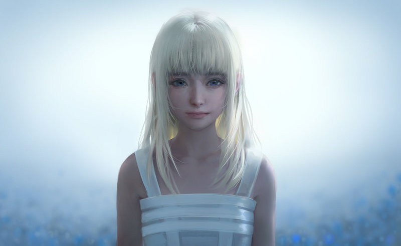 8K, video games, Final Fantasy, looking at viewer, fantasy girl, video game girls, illustration, Luna (Final Fantasy XV), drawing, blonde, video game characters