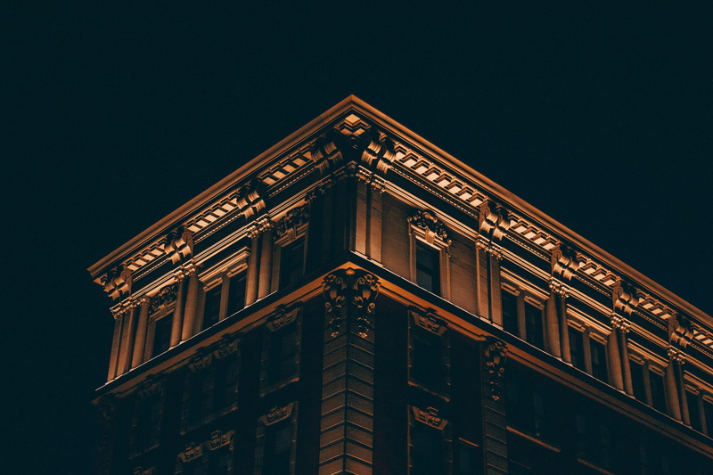 Building, building Exterior, Michigan, sky, facade, illuminated, outdoors, window, at night, urban Scene, ann arbor, built Structure, day, history, no people