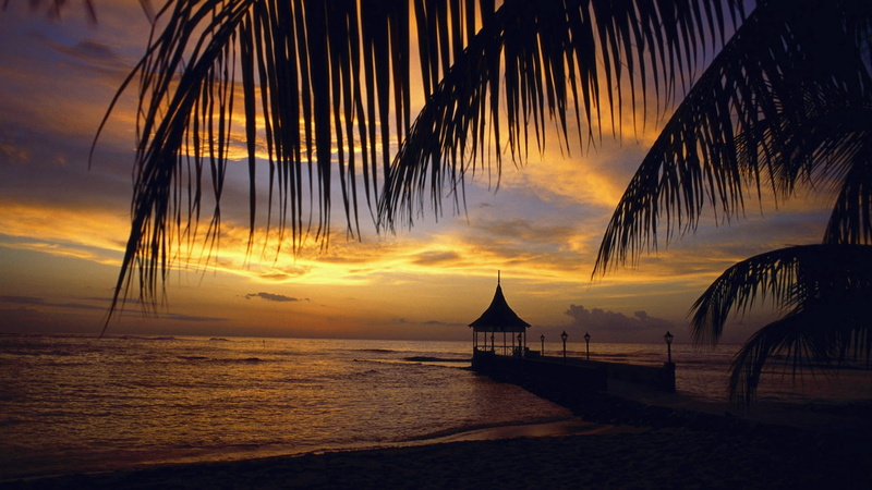 evening, no People, sunlight, 1080P, idyllic, sand, island, water, silhouette, branches, sunrise - Dawn, dock, pier, sea, travel Destinations, architecture