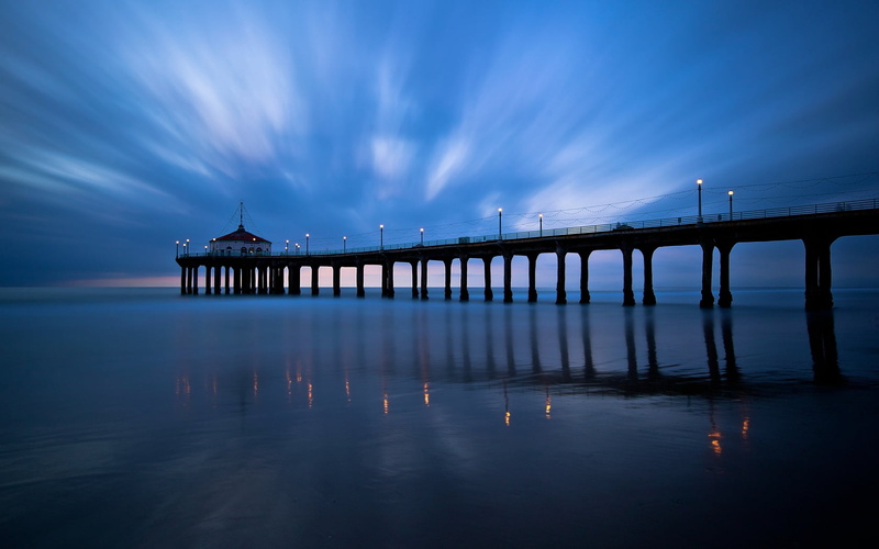 travel Destinations, night, nature, blue, boardwalk, no People, sea, scenics, bay, water, dusk, black, morning, travel, transportation, beauty In Nature