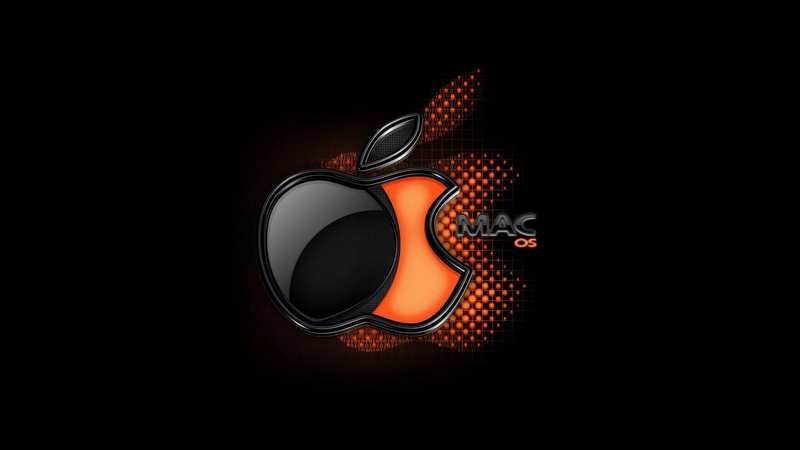BRAND, pattern, 1080P, os, black background, BACKGROUND, red, night, music, metal, orange color, glowing, MAC, single object, no people, illuminated, BLACK