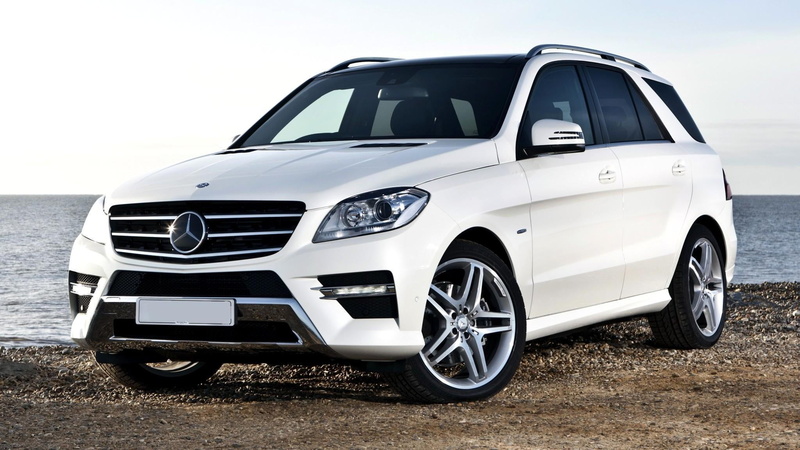 BlueTec, Machine, sky, Desktop, Mercedes, silver Colored, Automobiles, hatchback, road, 2012, shiny, 1920x1080, land Vehicle, parking, 4x4, day, мл350