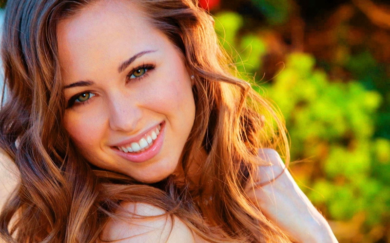 Smile, 1080P, Long Hair, Adults, Close-Up, Face, Woman, Riley Reid, Brunette, Hazel Eyes