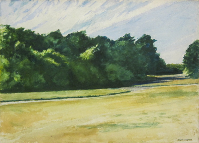 Edward Hopper, 1962, Mass of Trees at Eastham, watercolors, 1080P