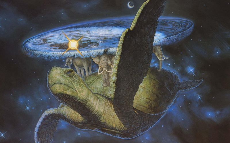 2560x1600, turtle, elephant, back, photo, green, 2K, discworld, music