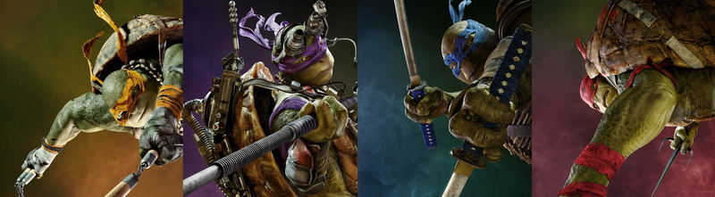 Cartoons, Turtles, Film, animal wildlife, food and drink, 2014, teenage, Ninja Turtles, plant, panoramic, illustration, turtle, no people, Ninja, Donatello