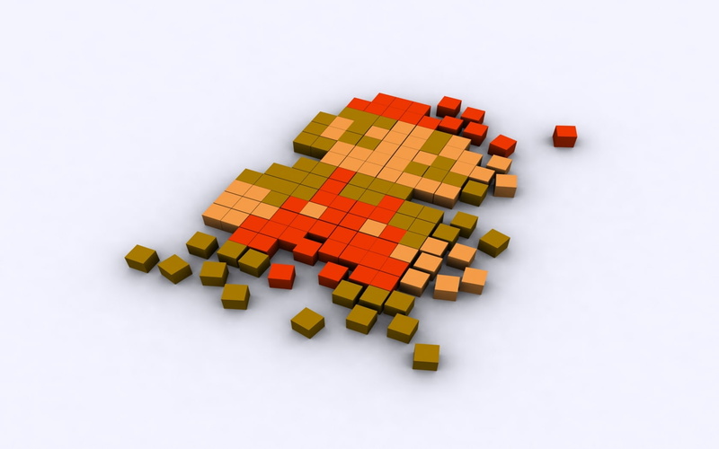 Mario, 720P, pixelart, games, art, hd, x, blocks, video
