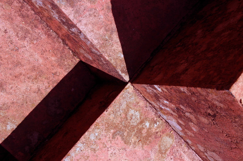 Paint, red, textured, sunlight, pixelart, wall - building feature, artist, rock - object, nature, 5K, outdoors, pixel art, corner, solid, low angle view