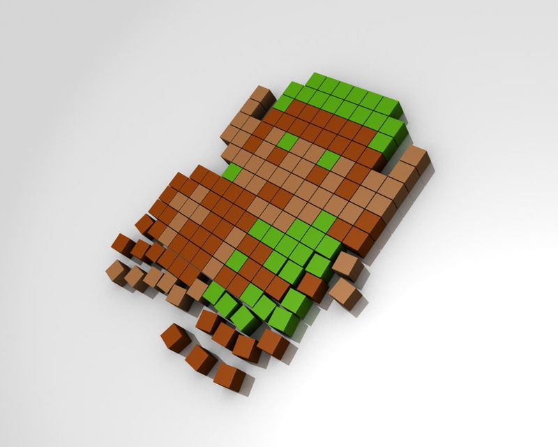 video, pixelart, 3D view, hd, d, games, 720P, legend, x, zelda, art, Link, view