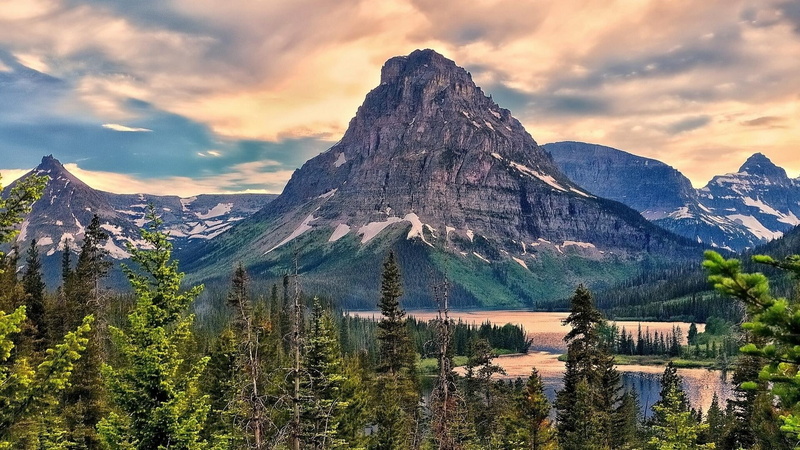river, clouds, majestic, mountain, hdr, forests, nature and landscapes, mountans, 1080P, lscape