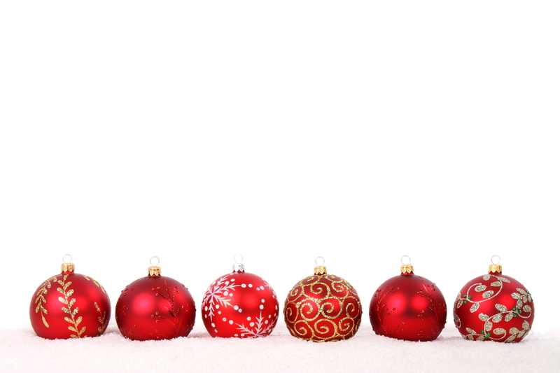 white, christmas, decoration, backgrounds, baubles, cut out, isolated, holiday - event, red, decor, xmas, shiny, indoors, bauble, holiday, studio shot
