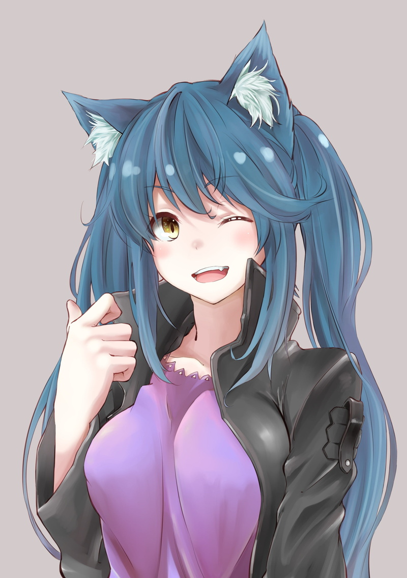 Yumekui Merry, nekomimi, anime girls, cat girl, Albireo (Yumekui Merry), 2K, anime, animal ears