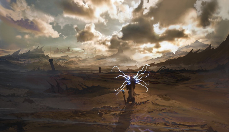 Tyrael, Diablo, video games, Diablo III, clouds, fantasy art, 720P, digital art, concept art, warrior, Exphrasis, apocalyptic, artwork