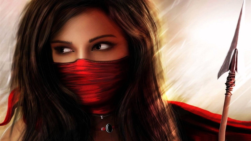 assassins, Spec Art, 1080P, people, drawing, red