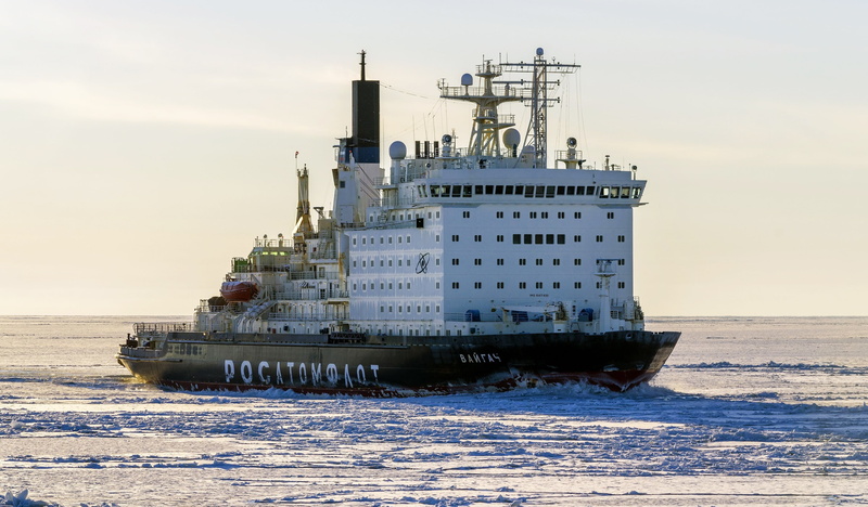 Nuclear-powered icebreaker, Sea, Atomflot, Vaigach, Russia, The ocean, 4K, Ice, Icebreaker, The ship, Rosatom, Vaygach, " Vaigach"