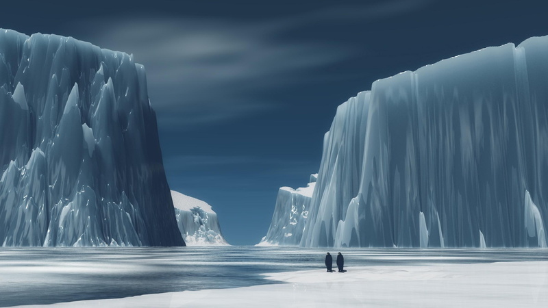 frozen, iceberg, 2K, nature and landscapes, arctic, impressive
