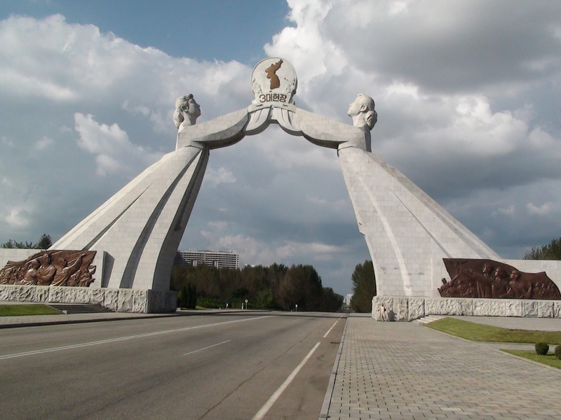 travel, no people, built structure, outdoors, DPRK, the way forward, transportation, city, sky, the past, tourism, North Korea, direction, architectural column
