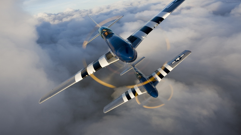 4K, fighter, North American P-51 Mustang, US Army