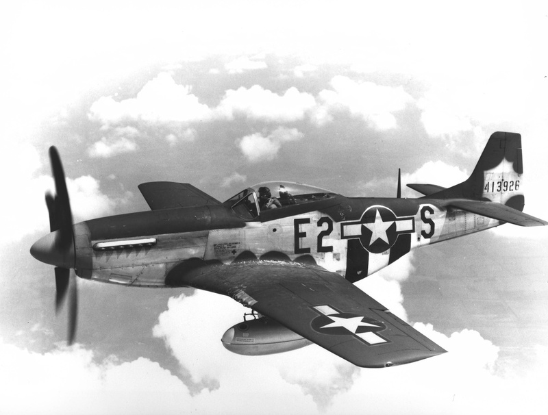 military, no people, fighter plane, e, monochrome, mode of transportation, North American P-51 Mustang, black, sky, nature, airplane, World War II, illustration
