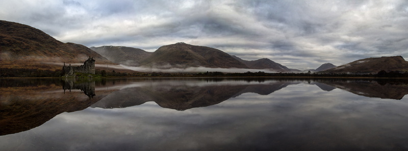 day, kilchurn, Europe, water, reflection lake, Mist, Reflections, tranquil scene, lake, idyllic, west, Scotland, westhighlands, sky, cloud - sky, symmetry