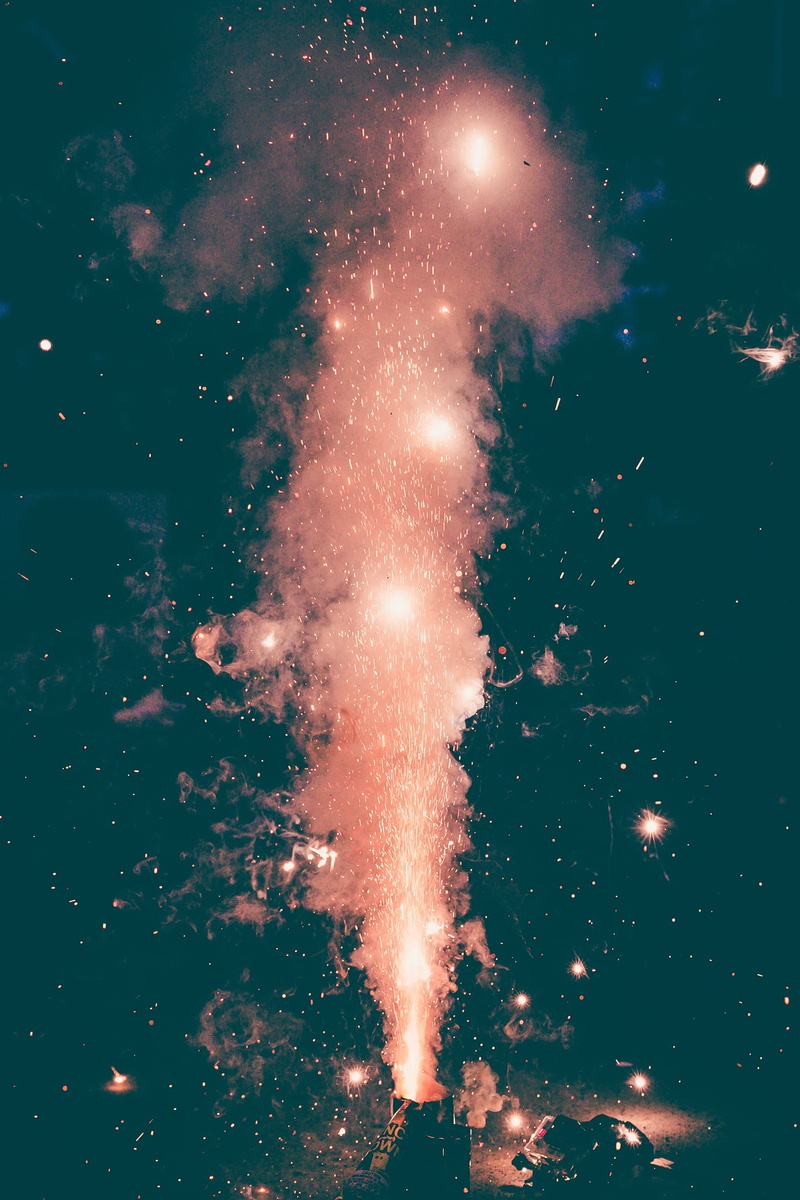 arts culture and entertainment, nature, no people, cloud - sky, long exposure, photography, night, firework - man made object, 2K, low angle view, firework