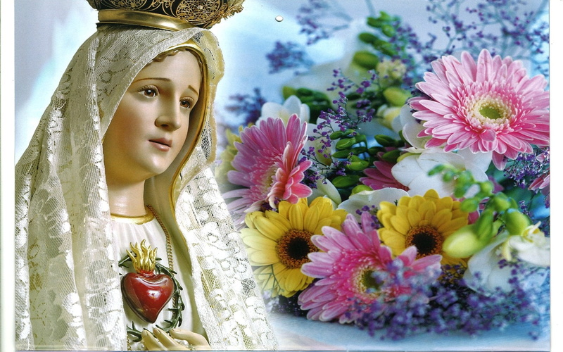 religion, bouquet, Mary, nature, Nossa Senhora De Fatima, vulnerability, flowering plant, statue, art and craft, Jesus, sculpture, representation, day