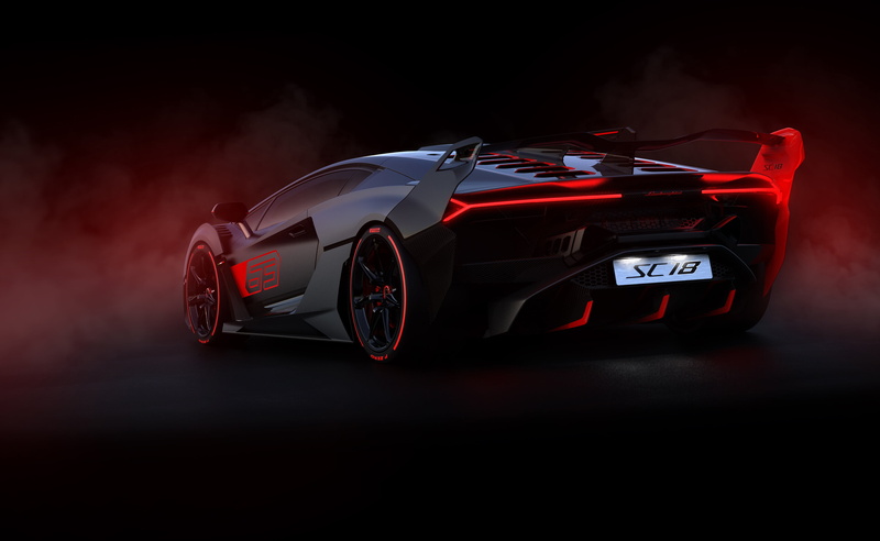 supercar, rear view, Lamborghini, SC18, 2018, 4K