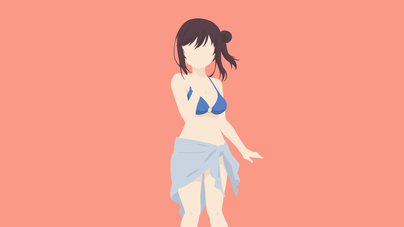 red, Non Non Biyori, copy space, 4K, human arm, colored background, one person, casual clothing, three quarter length, lifestyles, women, young adult