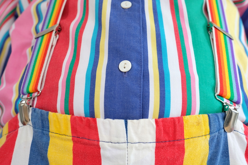 set, happy, white, lazy, multi Colored, button-up, blue, for sale, day, green, no people, indoors, striped, hanging, still life, bottoms, fat, close-up