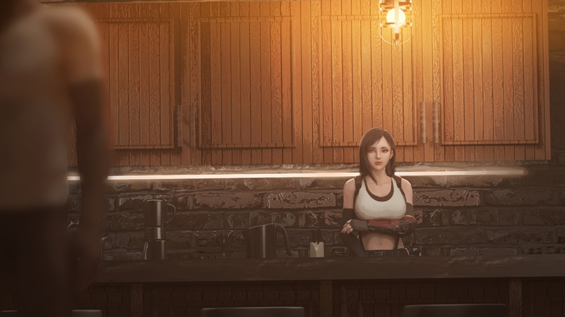 5K, artwork, Final Fantasy, video game characters, Final Fantasy VII, black hair, belly, video games, digital art, video game girls, fan art, Firolian