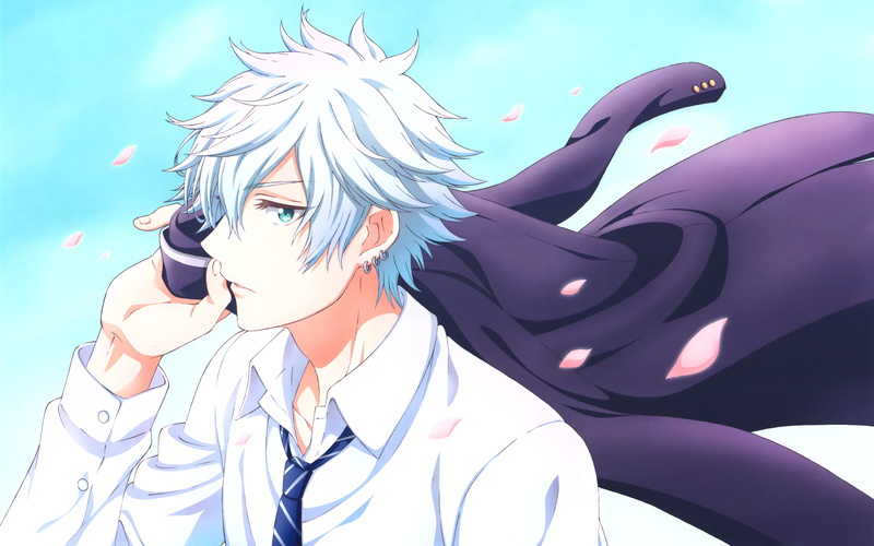 1080P, creativity, sunlight, low angle view, close-up, real people, sky, one person, human face, Yamada-kun to 7-nin no Majo, blue, art and craft, lifestyles
