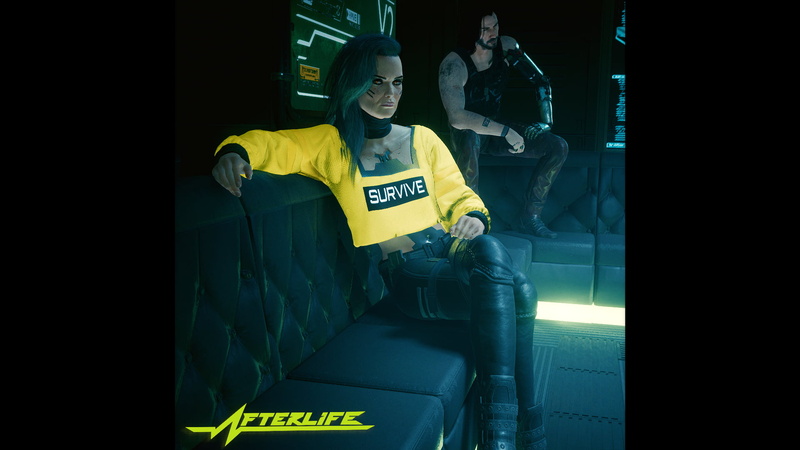 Cyberpunk 2077, Johnny Silverhand, cyberpunk, 1080P, afterlife, Rogue Amendiares
